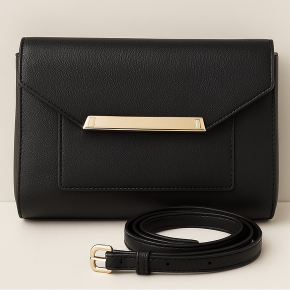 Stella & Dot Black Envelope/Crossbody Bag **pristine condition** - Picture 1 of 11
